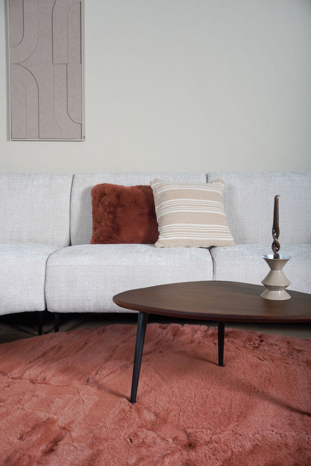 Vloerkleed Morbido Terra - Rond ø160 cm