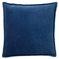 Nederlands decor Caith - Decoratief kussen 50x50 cm - 100% katoenen velours - Insignesblauw - donkerblauw