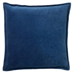 Nederlands decor Caith - Decoratief kussen 50x50 cm - 100% katoenen velours - Insignesblauw - donkerblauw