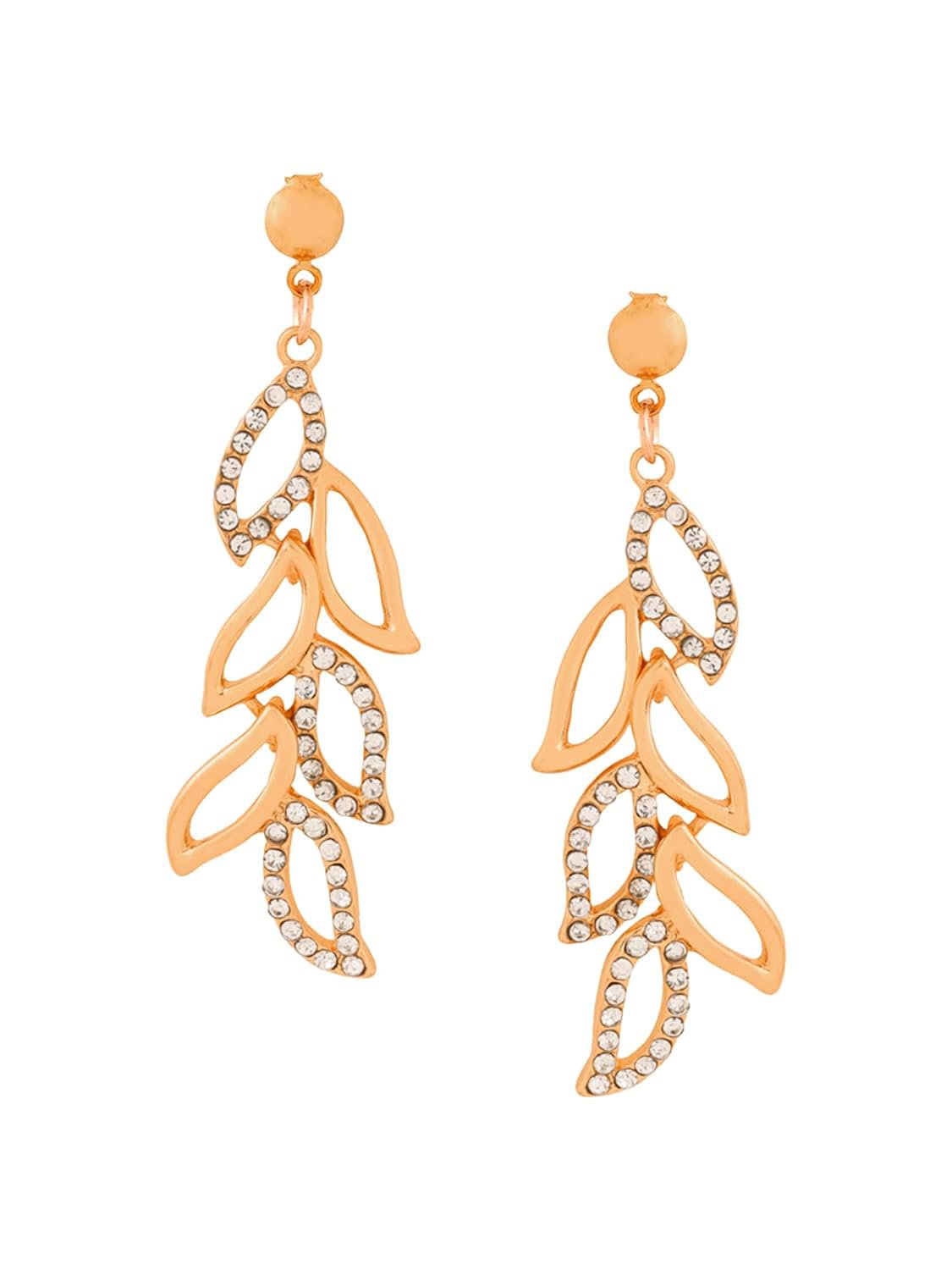 Veelkleurige kristallen en opalen oorbellen – mode-sieraden – roségoud verguld, ovaalvormig – klaar voor de detailhandel