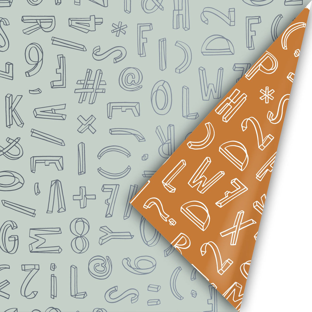 Typo Graphic - Rollen cadeaupapier - 10 stuks