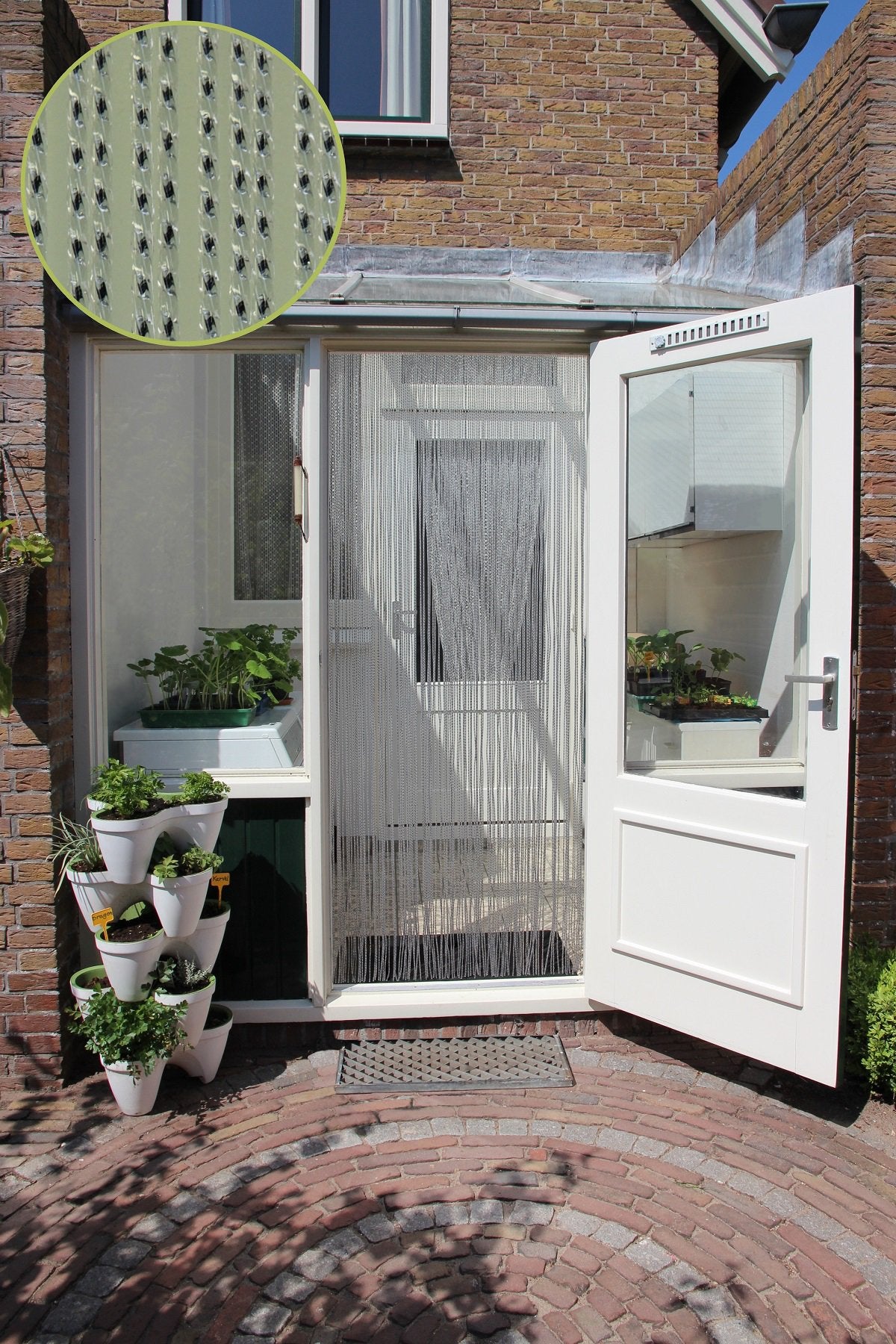 Vliegengordijn Roma Transparant - zwart 90x210 cm