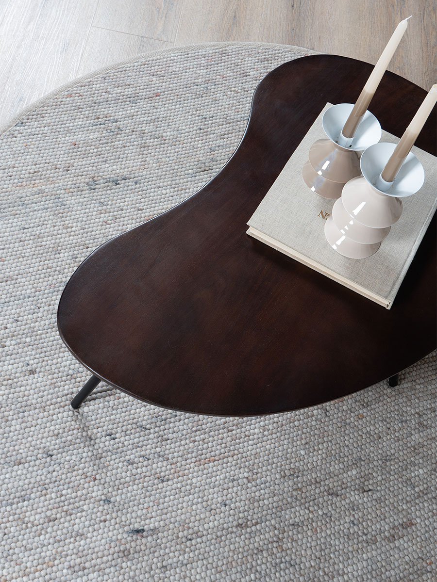 Vloerkleed Scott Donker Beige Rond ø160 cm