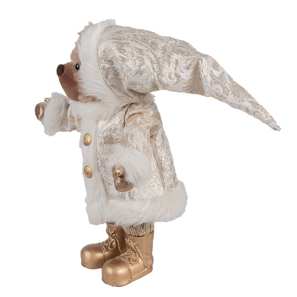 Kerstdecoratie Beeld Beer 36 cm Beige Kunststof