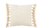 J-Line kussen Kwastje - katoen - beige