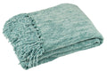 J-Line deken Chenille - polyester - turkoois
