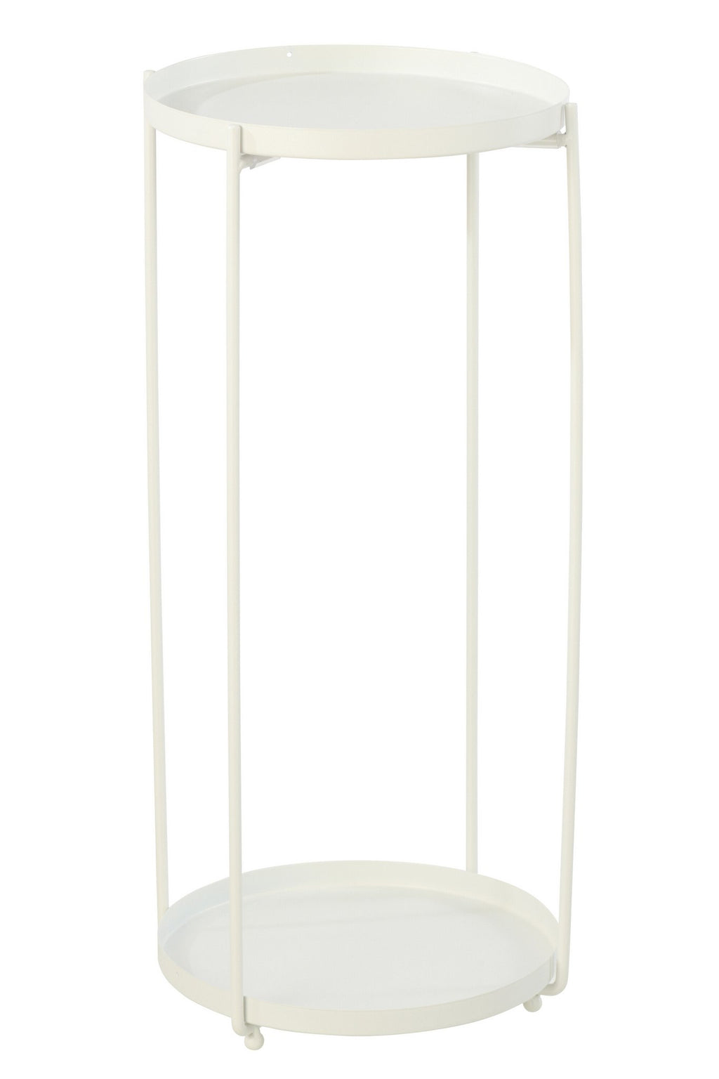 J-Line bijzettafel Rond - ijzer - wit - S
