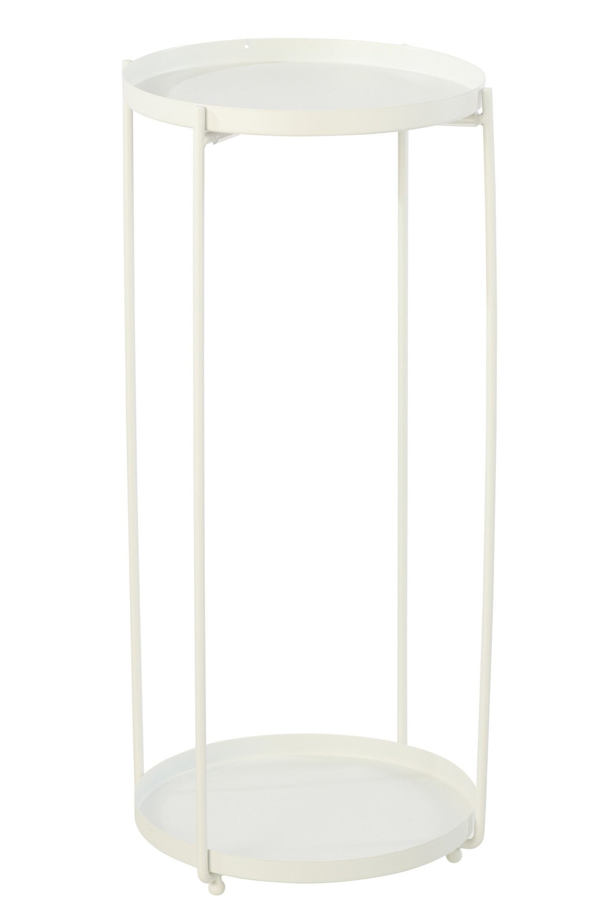 J-Line bijzettafel Rond - ijzer - wit - S