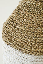 J-Line vaas - zeegras - wit/naturel