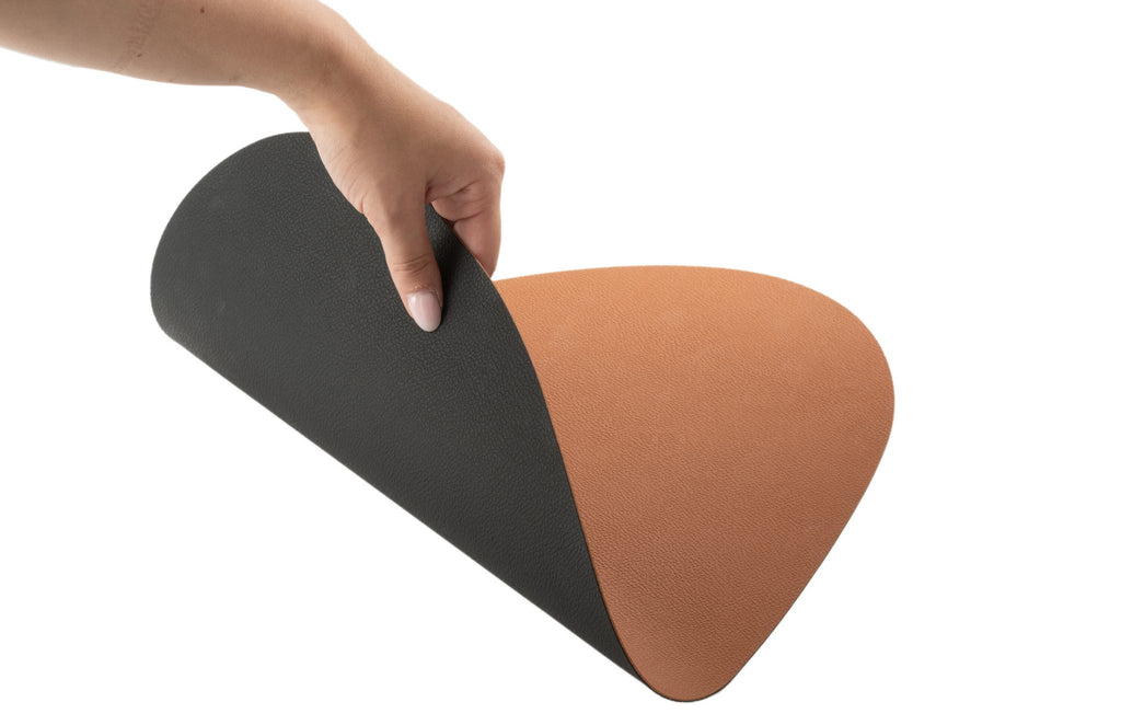 J-Line Steen placemat - kunststof - zwart
