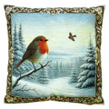 Sierkussen 45x45 cm Blauw Polyester Vogel