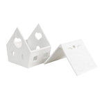 Waxinelichthouder Huis 9x7x8 cm Wit Porselein Theelichthouder