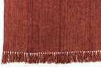 J-Line deken Chenille - polyester - bruin