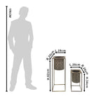 Decoratie planthouder (2) 25x25x62 cm / 20x20x34 cm