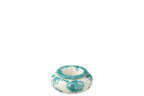 J-Line asbak Granada - keramiek - wit/aqua - small