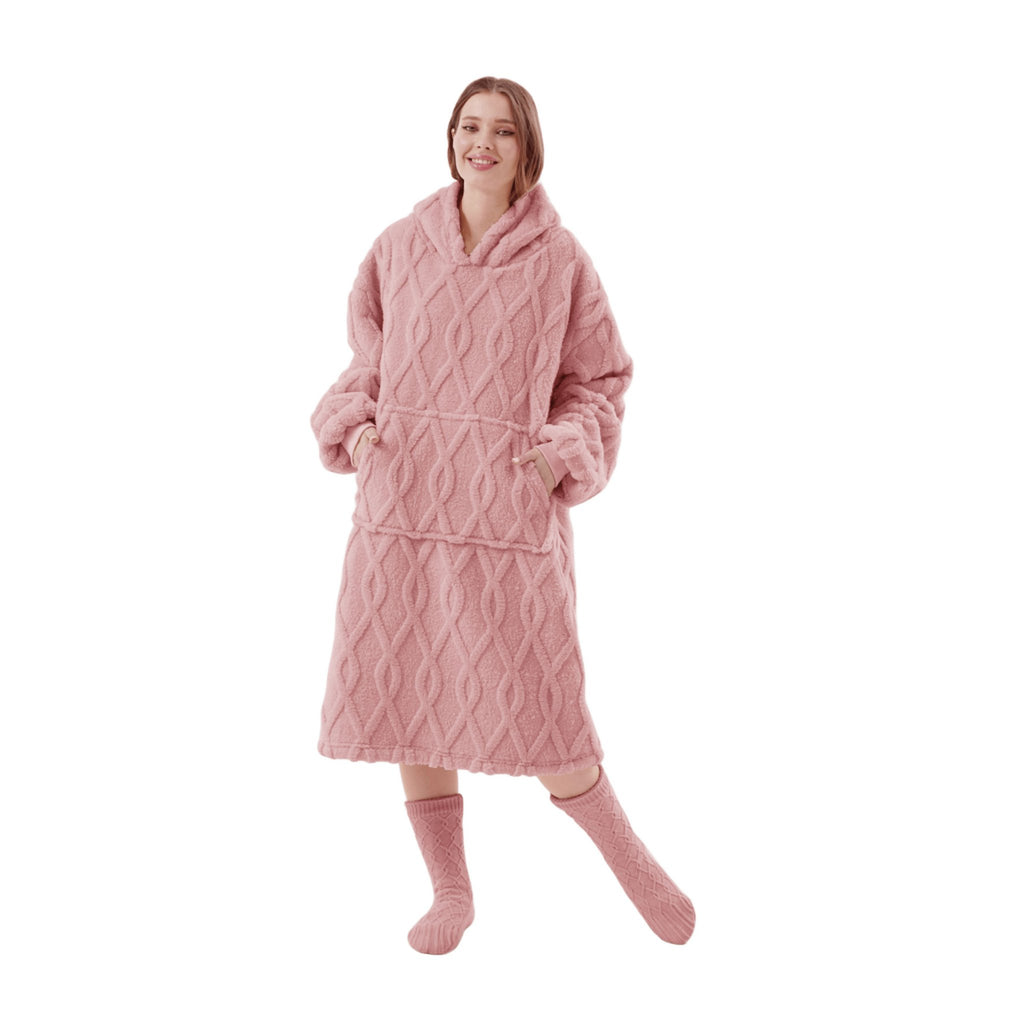 Textino Rosetta - Hoodie 70x110 cm - Hoodiedeken - Volwassenen - Rose Tan - Roze