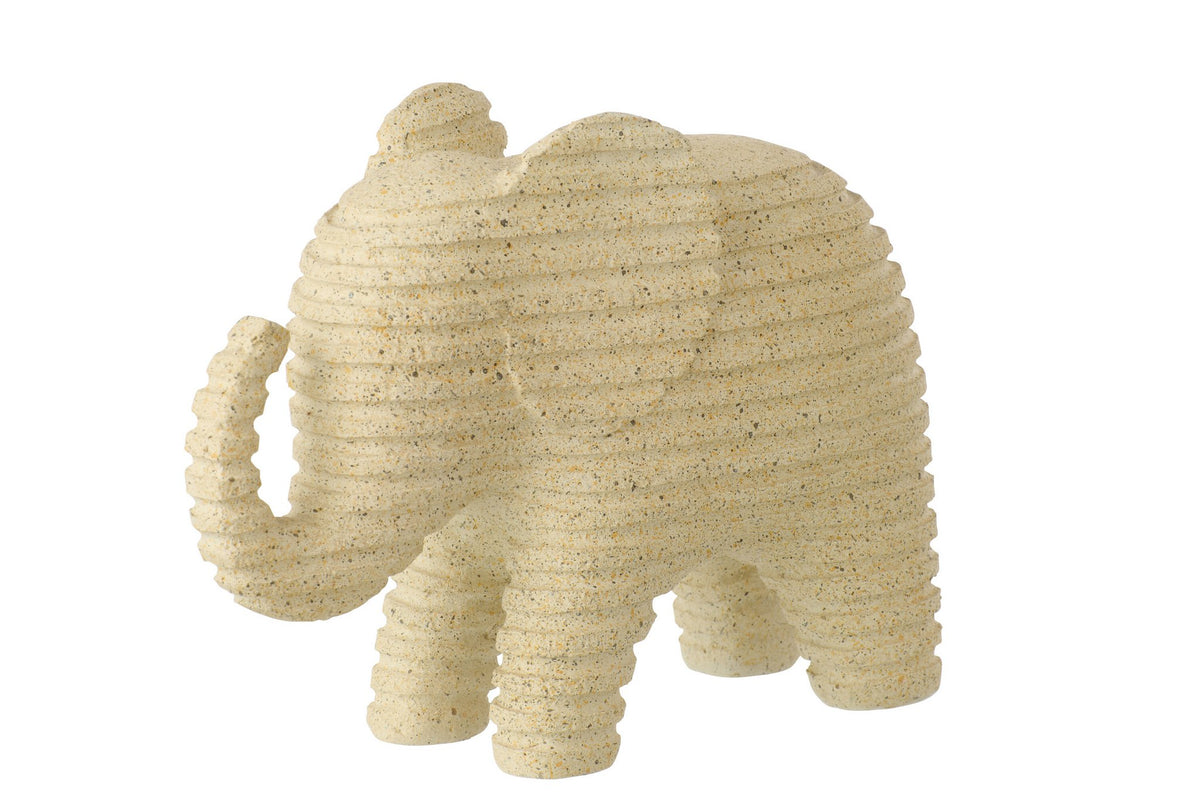 J-Line decoratie Olifant - polyresin - beige - L