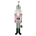 Kerstdecoratie Beeld Notenkraker 41x34x174 cm Roze Metaal