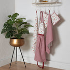 Theedoek 50x70 cm Rood Wit Katoen Ruit Vaatdoek