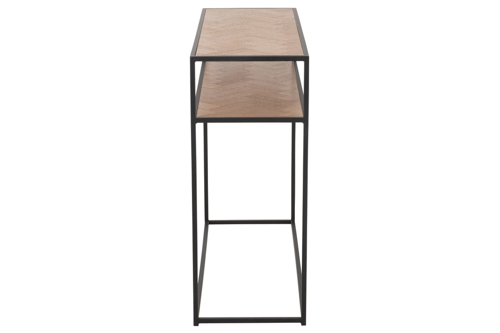 J-Line Console Zigzag Hout/Metaal Naturel/Zwart