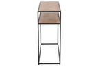 J-Line Console Zigzag Hout/Metaal Naturel/Zwart