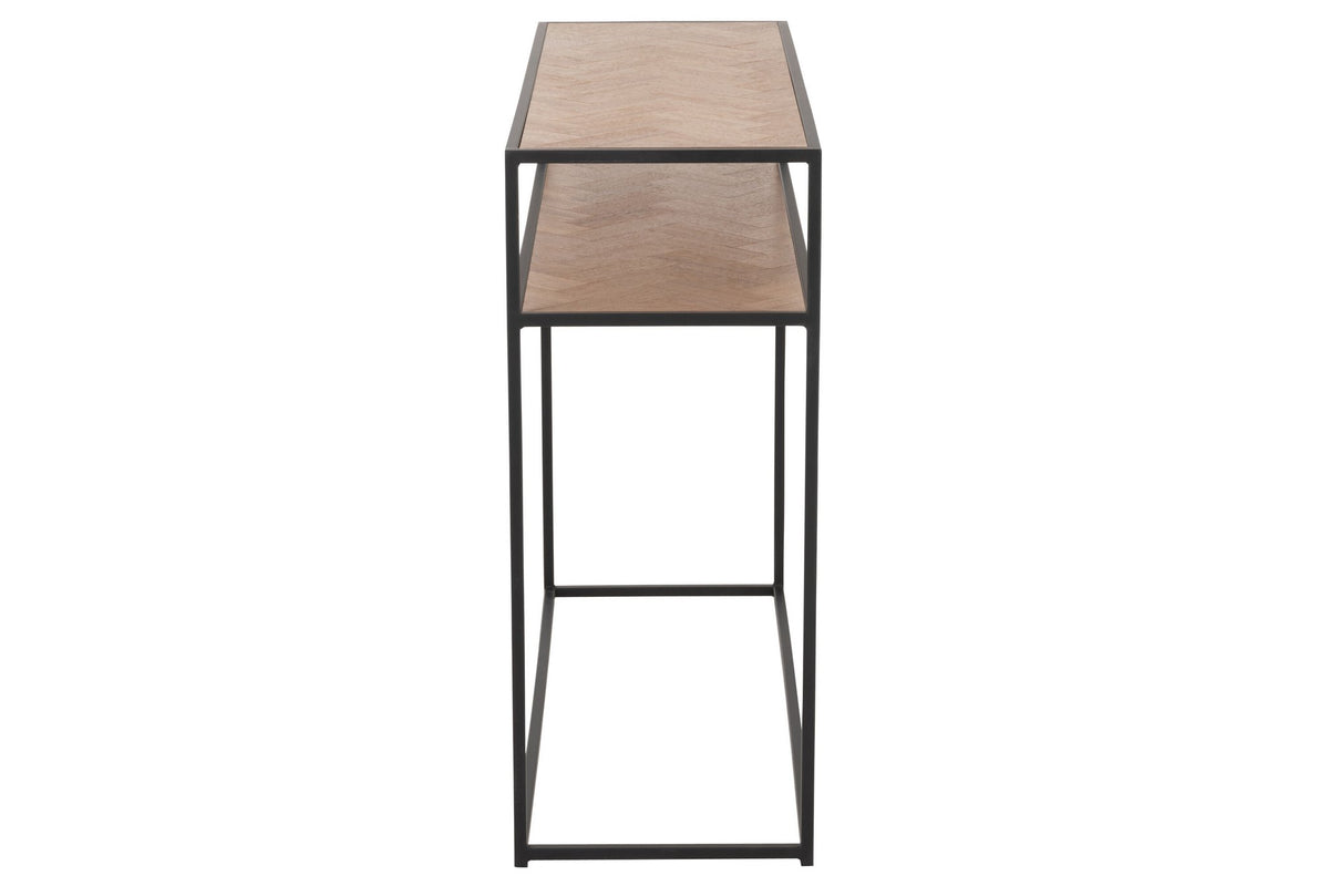 J-Line Console Zigzag Hout/Metaal Naturel/Zwart