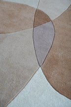 Vloerkleed Abstract Beige/Bruin - Rounded Corners 200 x 280 cm