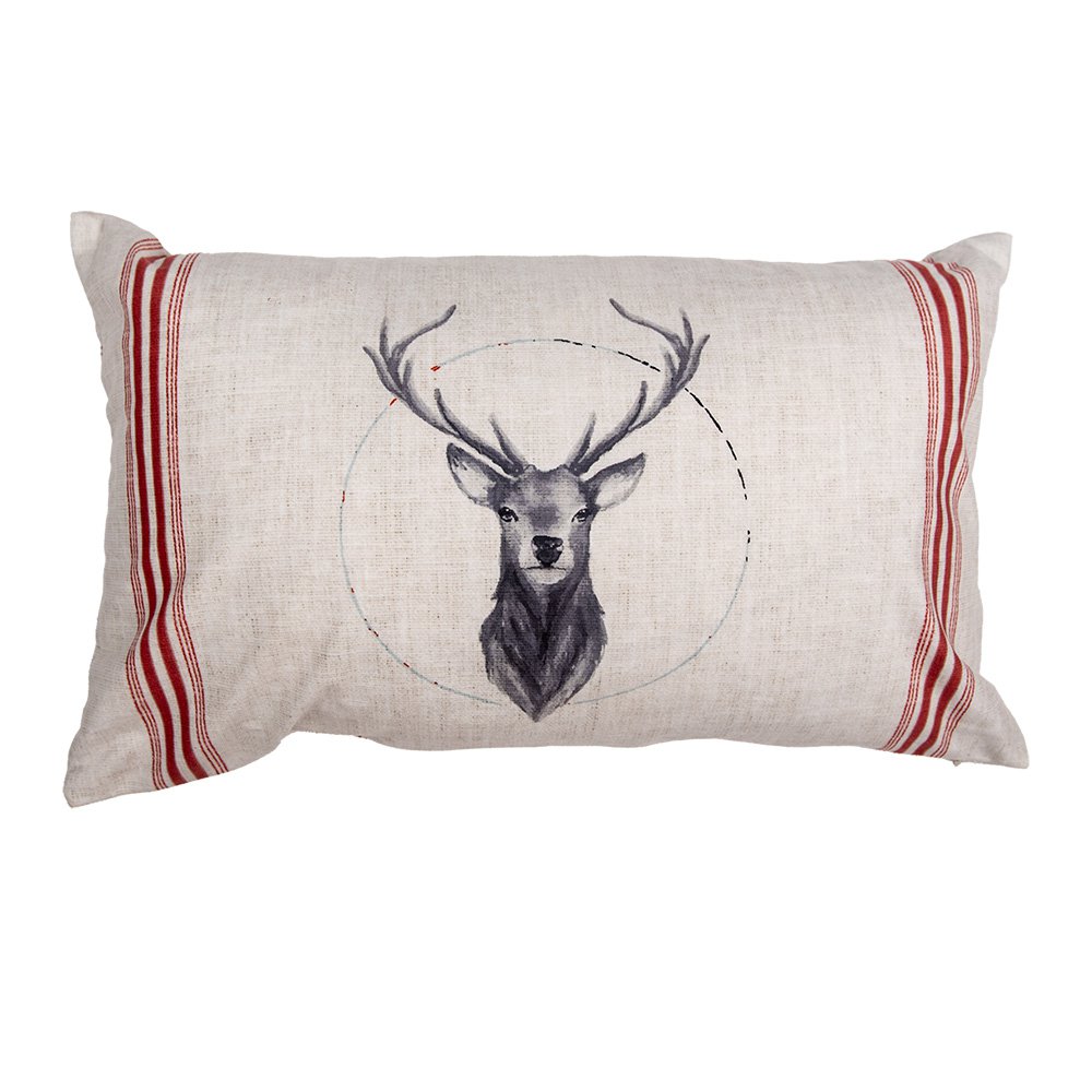 Kussenhoes 30x50 cm Beige Polyester Hert Sierkussenhoes