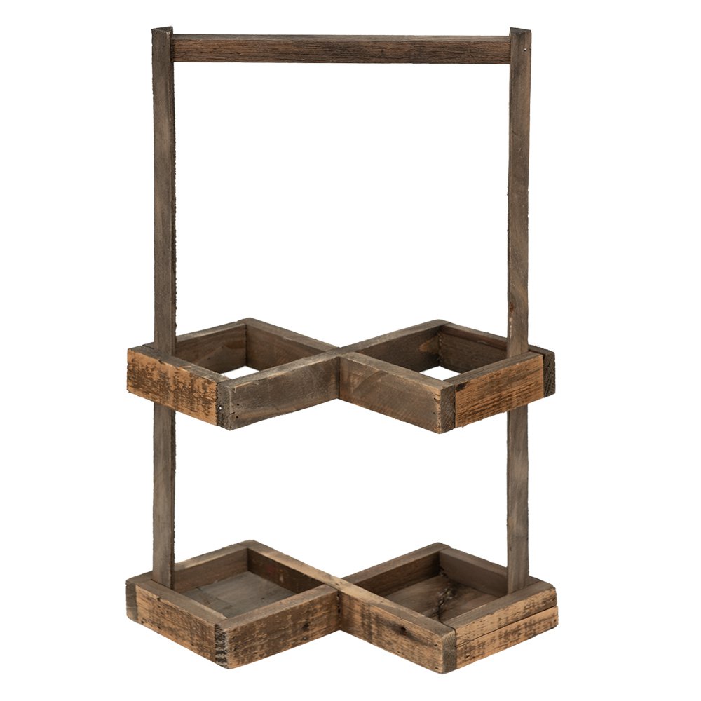 Wijnrek 27x14x42 cm Bruin Hout Flessenrek