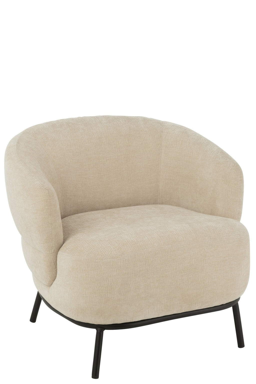 J-Line Loungestoel Mars Populierenhout/Schuim Beige