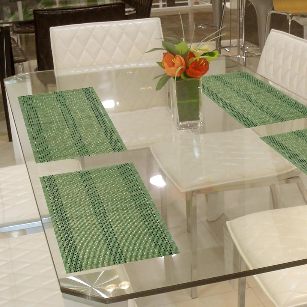 Placemats – Omkeerbare bamboe eetmatten – Set van 6, 45x30 cm