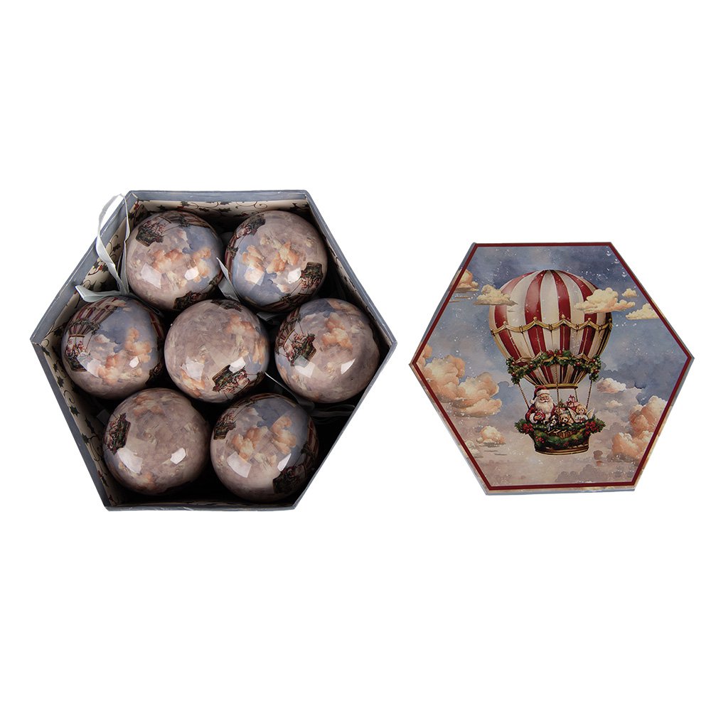 Kerstbal Set van 14 8x8x8 cm Beige Kunststof