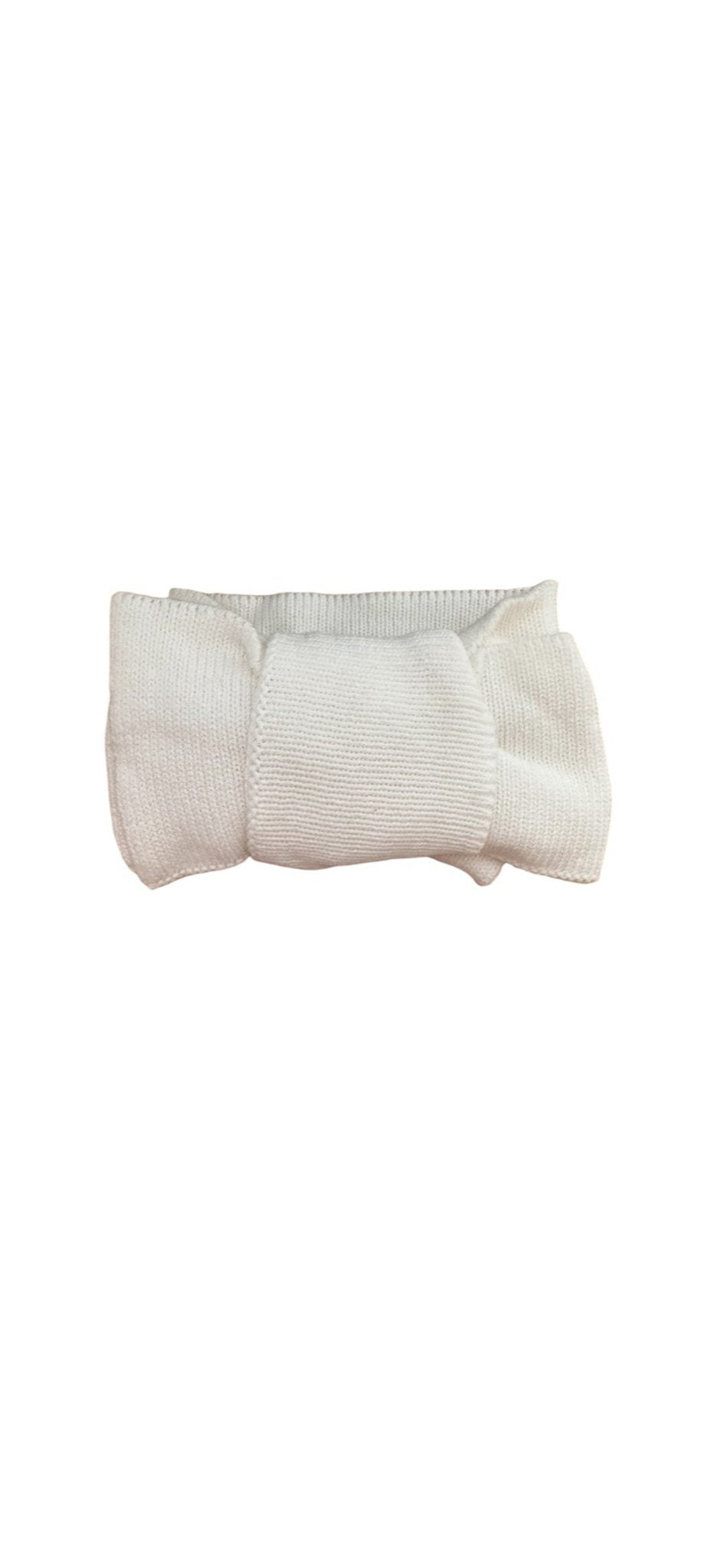 Gebreide babyhaarband – Wit