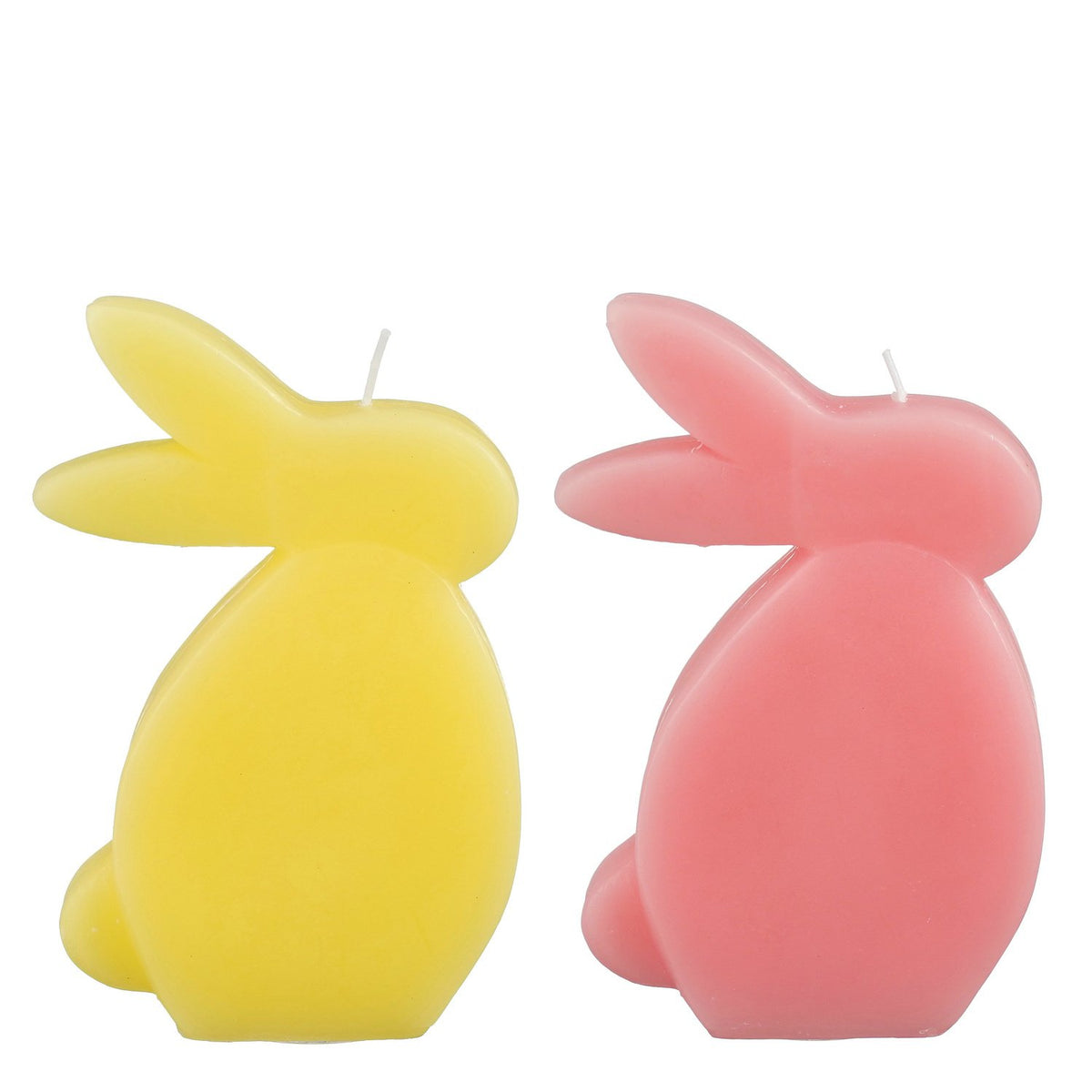 Kaars haas roze geel 2 assorti