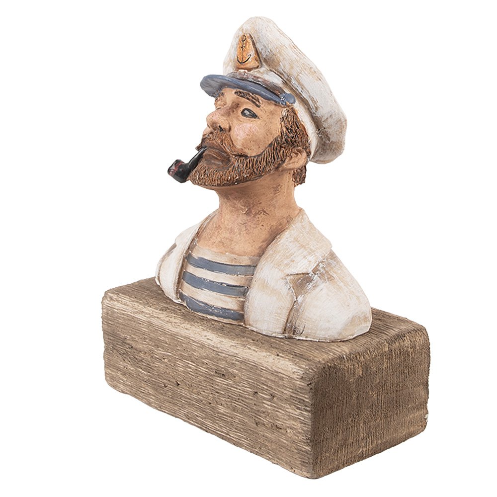 Decoratie beeld matroos 16x8x20 cm beige thoun