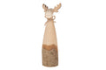 Houten eland 7,5x6x25,5cm naturel