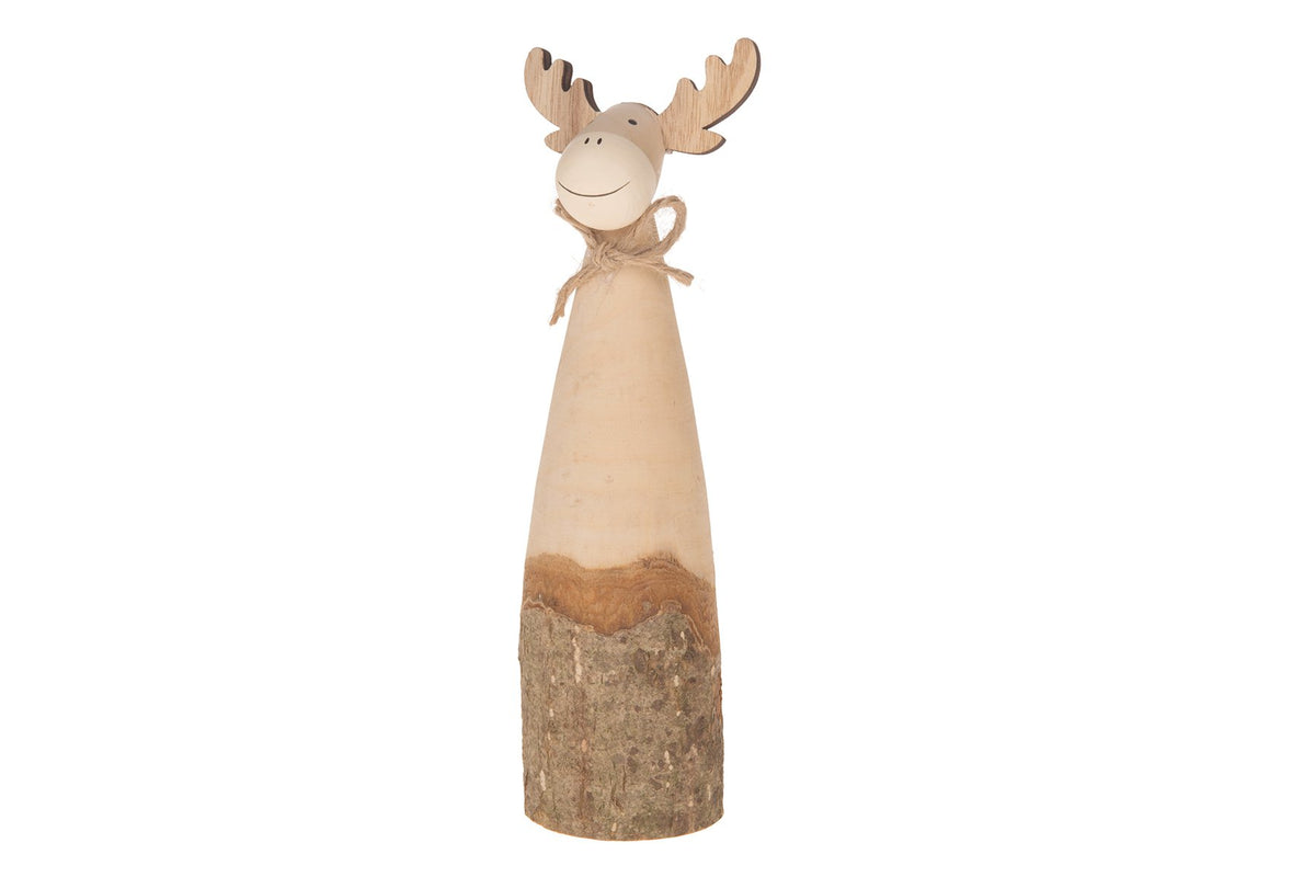 Houten eland 7,5x6x25,5cm naturel