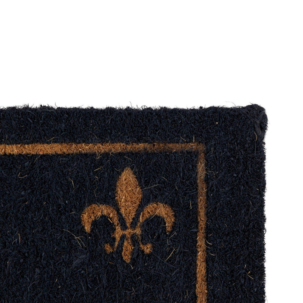 Kokosmat handgeweven franse lelie donkerblauw 75cm