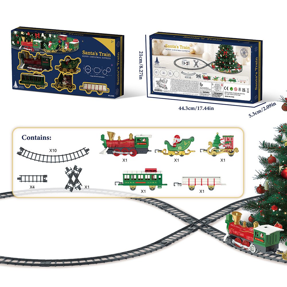 Kerstdecoratie Trein Groen Kunststof