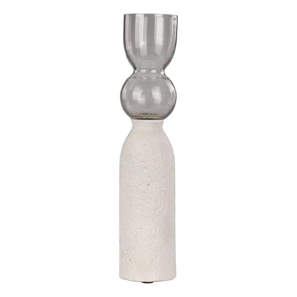 Candlestick Kuzumaki taupe 10x10x45 cm
