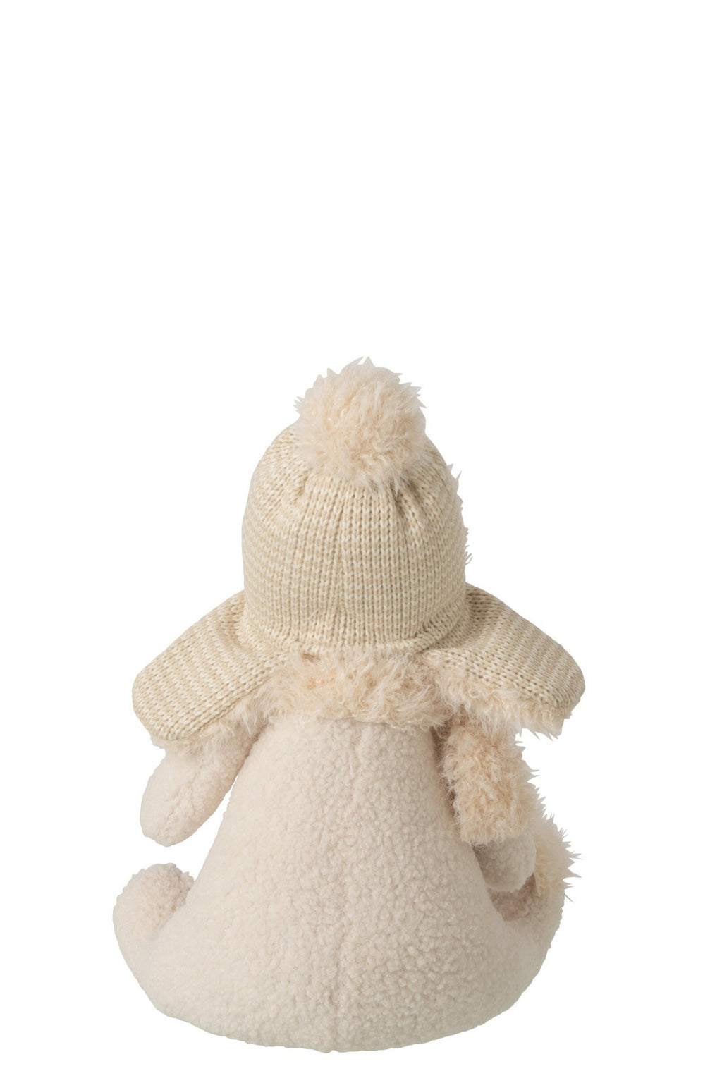 J-Line Zittende beer - polyester - lichtbeige