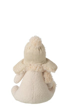 J-Line Zittende beer - polyester - lichtbeige