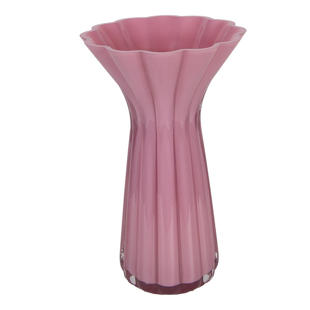 Vaas Ø 14x23 cm Roze Glas