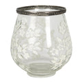Theelichthouder Ø 12x13 cm Glas Bloemen Waxinelichthouder