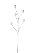 J-Line Tak Pompom Kunststof Wit Large