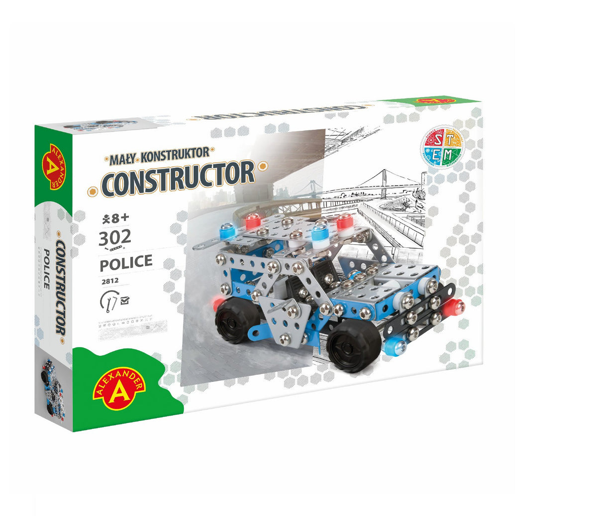 Constructieset DIY Politieauto- metaal