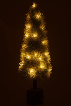J-Line Kerstboom B+Led Kunststof Sneeuw Groen Large