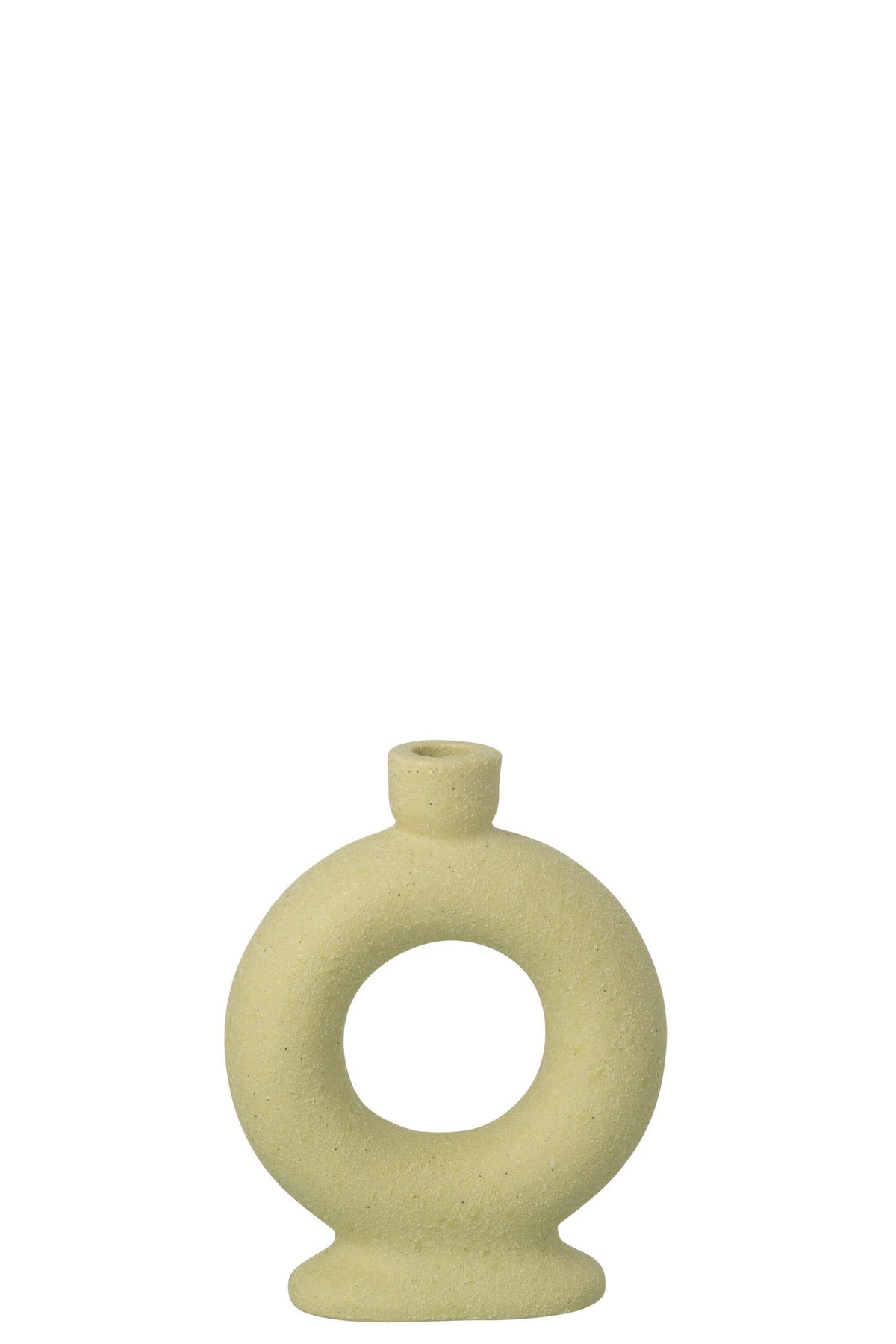J-Line vaas Soliflore 1 Ring - steengoed - muntgroen - S