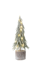 J-Line Kerstboom A+Led Kunststof Sneeuw Groen Medium