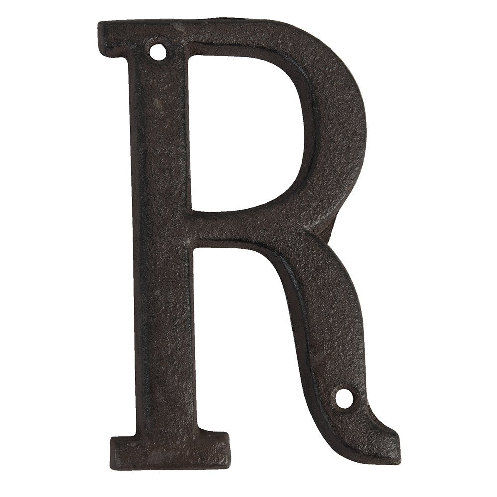 Ijzeren Letter R 13 cm Bruin IJzer Decoratie Letters